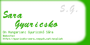 sara gyuricsko business card
